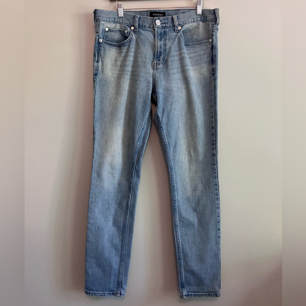 PACSUN Men’s Light Wash Slim Leg Mid-rise Jeans Size 34x32